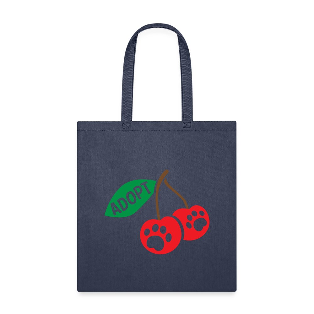 Door County Cherries Tote Bag - navy