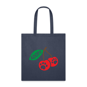 Door County Cherries Tote Bag - navy