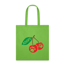 Load image into Gallery viewer, Door County Cherries Tote Bag - lime green