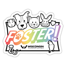 Load image into Gallery viewer, Foster Pride Sticker - white matte