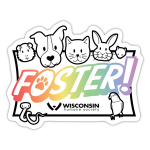 Foster Pride Sticker - white matte
