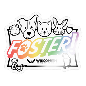 Foster Pride Sticker - transparent glossy