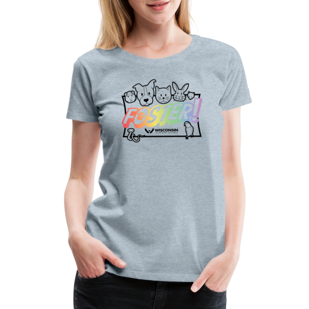 Foster Pride Contoured Premium T-Shirt - heather ice blue