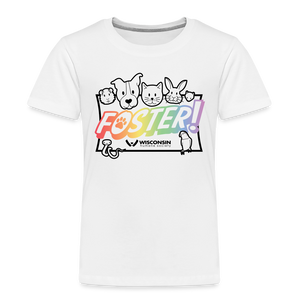 Foster Pride Kids' Premium T-Shirt - white