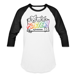 Foster Pride Baseball T-Shirt - white/black