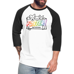Foster Pride Baseball T-Shirt - white/black