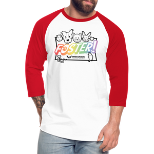 Foster Pride Baseball T-Shirt - white/red
