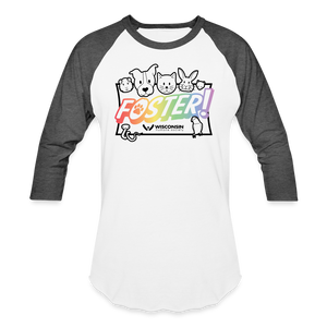 Foster Pride Baseball T-Shirt - white/charcoal