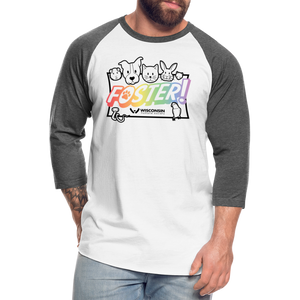 Foster Pride Baseball T-Shirt - white/charcoal