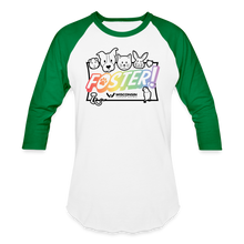 Load image into Gallery viewer, Foster Pride Baseball T-Shirt - white/kelly green