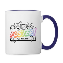 Load image into Gallery viewer, Foster Pride Contrast Coffee Mug - white/cobalt blue