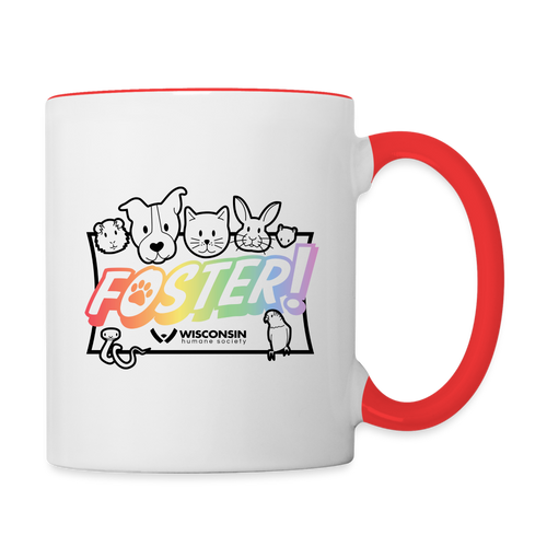 Foster Pride Contrast Coffee Mug - white/red