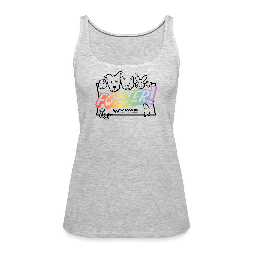 Foster Pride Contoured Premium Tank Top - heather gray