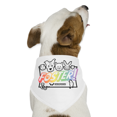 Foster Pride Dog Bandana - white