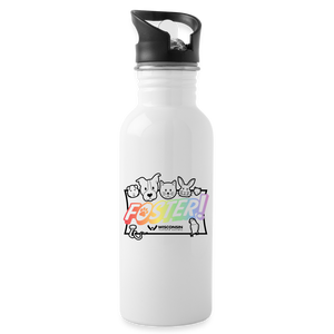 Foster Pride Water Bottle - white