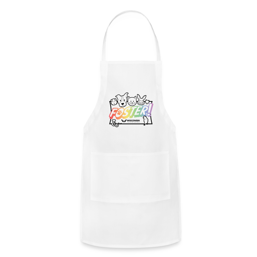 Foster Pride Adjustable Apron - white