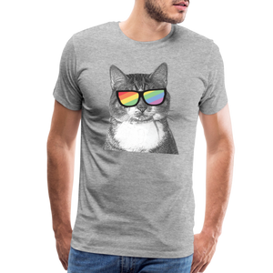 Pride Cat Classic Premium T-Shirt - heather gray