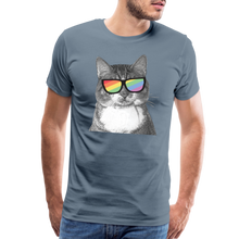 Load image into Gallery viewer, Pride Cat Classic Premium T-Shirt - steel blue