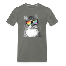 Load image into Gallery viewer, Pride Cat Classic Premium T-Shirt - asphalt gray