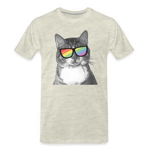 Pride Cat Classic Premium T-Shirt - heather oatmeal