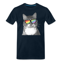 Load image into Gallery viewer, Pride Cat Classic Premium T-Shirt - deep navy