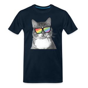 Pride Cat Classic Premium T-Shirt - deep navy