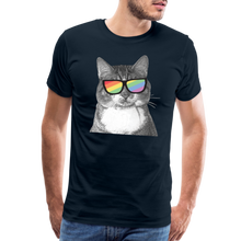 Load image into Gallery viewer, Pride Cat Classic Premium T-Shirt - deep navy