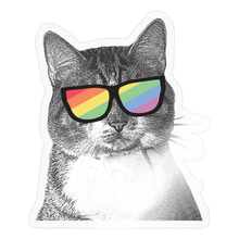 Load image into Gallery viewer, Pride Cat Sticker - transparent glossy