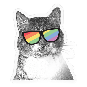 Pride Cat Sticker - transparent glossy