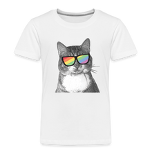 Load image into Gallery viewer, Pride Cat Kids&#39; Premium T-Shirt - white