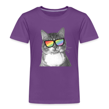 Load image into Gallery viewer, Pride Cat Kids&#39; Premium T-Shirt - purple