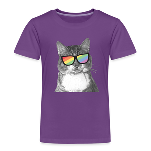 Pride Cat Kids' Premium T-Shirt - purple