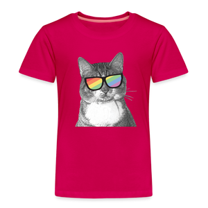 Pride Cat Kids' Premium T-Shirt - dark pink