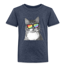 Load image into Gallery viewer, Pride Cat Kids&#39; Premium T-Shirt - heather blue
