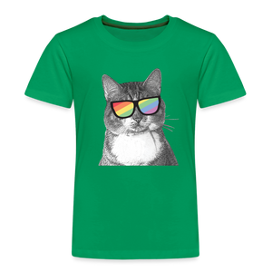 Pride Cat Kids' Premium T-Shirt - kelly green