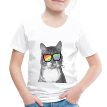Load image into Gallery viewer, Pride Cat Toddler Premium T-Shirt - white