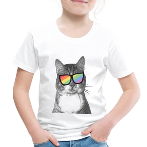 Pride Cat Toddler Premium T-Shirt - white