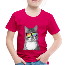 Load image into Gallery viewer, Pride Cat Toddler Premium T-Shirt - dark pink