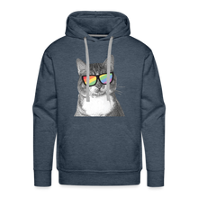 Load image into Gallery viewer, Pride Cat Classic Premium Hoodie - heather denim
