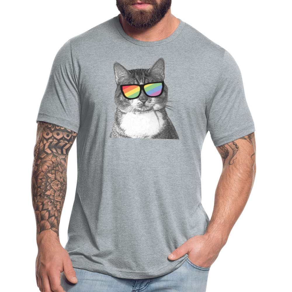 Pride Cat Tri-Blend T-Shirt - heather grey