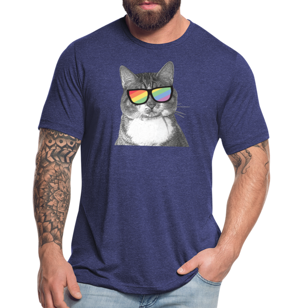 
                  
                    Pride Cat Tri-Blend T-Shirt - heather indigo
                  
                