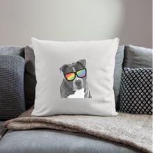Load image into Gallery viewer, Pride Dog Throw Pillow Cover 18” x 18” - natural white