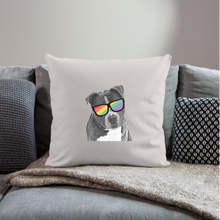 Load image into Gallery viewer, Pride Dog Throw Pillow Cover 18” x 18” - light taupe