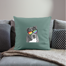 Load image into Gallery viewer, Pride Dog Throw Pillow Cover 18” x 18” - cypress green