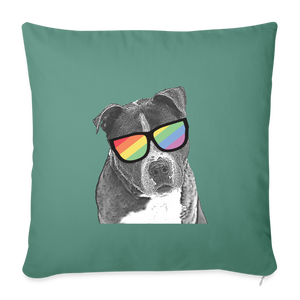 Pride Dog Throw Pillow Cover 18” x 18” - cypress green