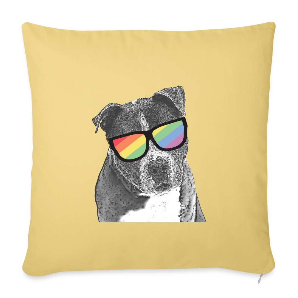 
                  
                    Pride Dog Throw Pillow Cover 18” x 18” - washed yellow
                  
                
