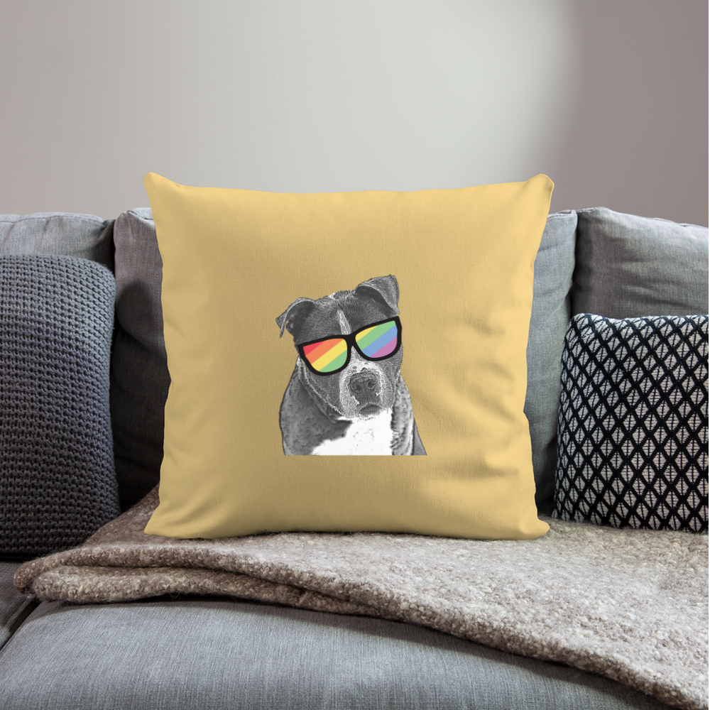 
                  
                    Pride Dog Throw Pillow Cover 18” x 18” - washed yellow
                  
                
