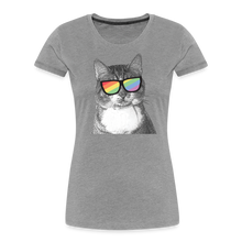 Load image into Gallery viewer, Pride Cat Contoured Premium T-Shirt - heather gray