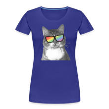 Load image into Gallery viewer, Pride Cat Contoured Premium T-Shirt - royal blue