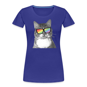 Pride Cat Contoured Premium T-Shirt - royal blue